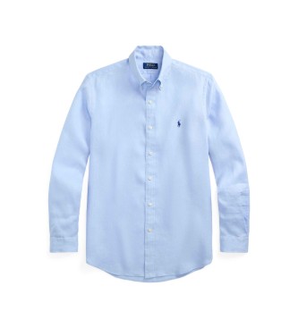 Polo Ralph Lauren Camisa de lino Custom Fit azul