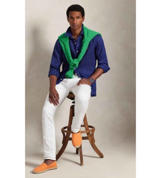 Polo Ralph Lauren Custom Fit Linnen overhemd marine