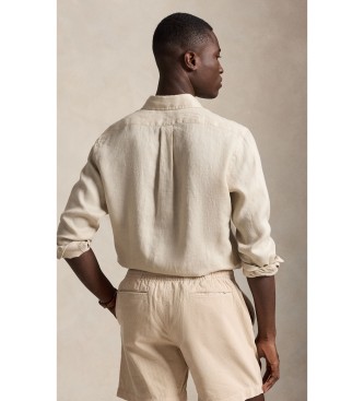Polo Ralph Lauren Camicia in lino Custom Fit beige