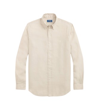 Polo Ralph Lauren Camicia in lino Custom Fit beige