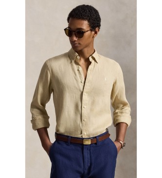 Polo Ralph Lauren Camicia in lino Custom Fit beige