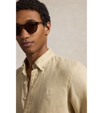 Polo Ralph Lauren Camicia in lino Custom Fit beige