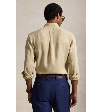 Polo Ralph Lauren Camicia in lino Custom Fit beige
