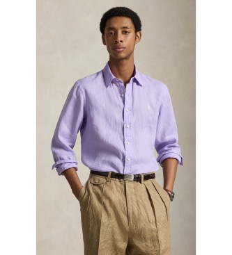 Polo Ralph Lauren Camicia di lino Custom Fit lilla