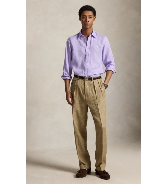 Polo Ralph Lauren Camicia di lino Custom Fit lilla