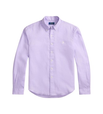 Polo Ralph Lauren Camicia di lino Custom Fit lilla