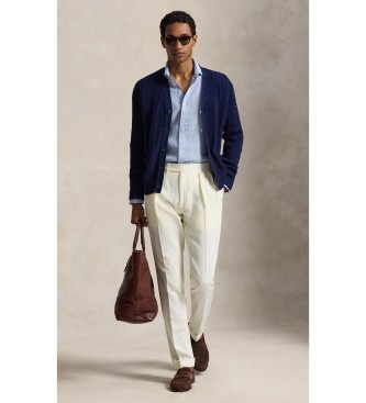 Polo Ralph Lauren Camicia di lino Custom Fit blu