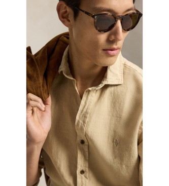 Polo Ralph Lauren Camicia di lino Custom Fit beige