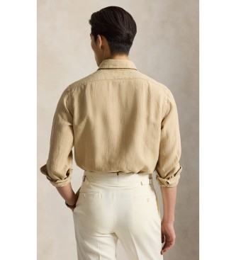 Polo Ralph Lauren Camicia di lino Custom Fit beige