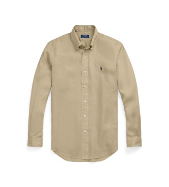 Polo Ralph Lauren Camisa de lino Slim Fit beige