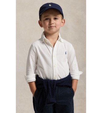 Polo Ralph Lauren Camicia in piqué di cotone ultraleggero bianco