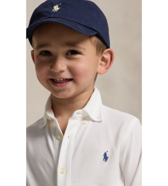 Polo Ralph Lauren Camicia in piqué di cotone ultraleggero bianco