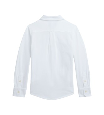 Polo Ralph Lauren Camicia in piqué di cotone ultraleggero bianco