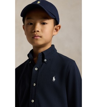 Polo Ralph Lauren Camisa de piqué de algodón ultraligero marino