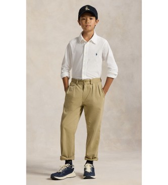 Polo Ralph Lauren Camisa de piqué de algodón ultraligero blanco