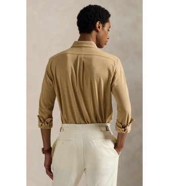 Polo Ralph Lauren Camisa de piqué ultraleve bege