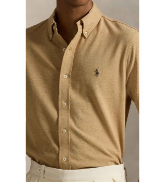 Polo Ralph Lauren Camisa de piqué ultraleve bege