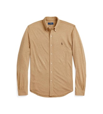 Polo Ralph Lauren Camisa de piqué ultraleve bege