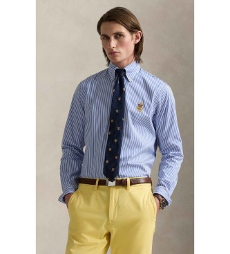 Polo Ralph Lauren Camisa de popelina Classic Fit con rayas azul