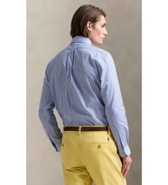 Polo Ralph Lauren Camisa de popelina Classic Fit con rayas azul