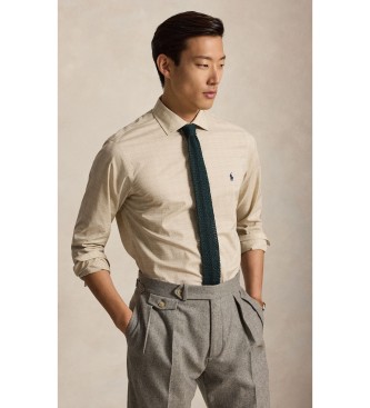 Polo Ralph Lauren Camicia in popeline a quadri Glen beige