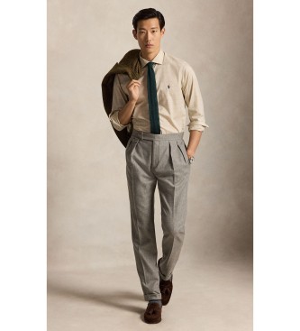 Polo Ralph Lauren Camicia in popeline a quadri Glen beige