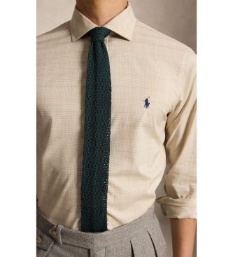 Polo Ralph Lauren Camicia in popeline a quadri Glen beige