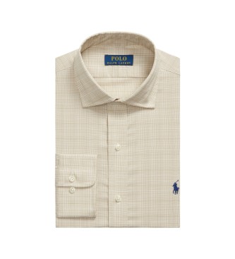 Polo Ralph Lauren Camicia in popeline a quadri Glen beige