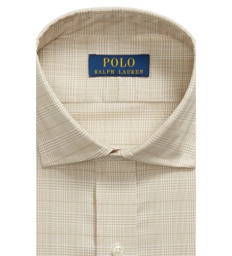Polo Ralph Lauren Camicia in popeline a quadri Glen beige