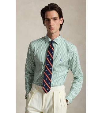 Polo Ralph Lauren Groen Custom Fit popeline overhemd met strepen