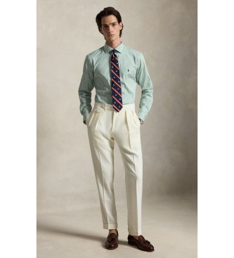 Polo Ralph Lauren Groen Custom Fit popeline overhemd met strepen