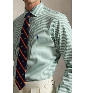 Polo Ralph Lauren Groen Custom Fit popeline overhemd met strepen