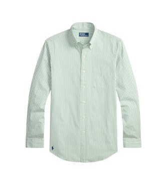 Polo Ralph Lauren Groen Custom Fit popeline overhemd met strepen