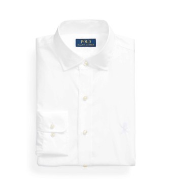 Polo Ralph Lauren Camisa de popelina de ajuste personalizado branca