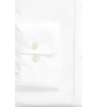 Polo Ralph Lauren Camisa de popelina de ajuste personalizado branca