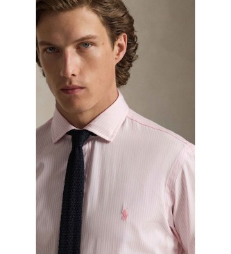 Polo Ralph Lauren Camisa de popelina Custom Fit con rayas rosa