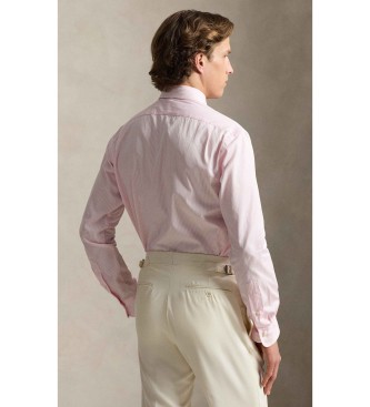 Polo Ralph Lauren Camisa de popelina Custom Fit con rayas rosa