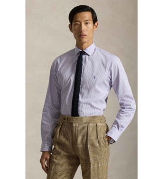 Polo Ralph Lauren Camisa de popelina Custom Fit con rayas lila
