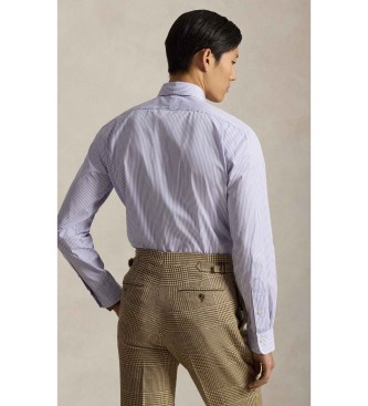 Polo Ralph Lauren Camisa de popelina Custom Fit con rayas lila