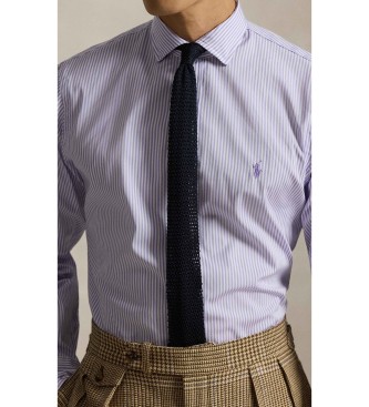 Polo Ralph Lauren Camisa de popelina Custom Fit con rayas lila