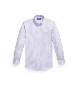 Polo Ralph Lauren Camisa de popelina Custom Fit con rayas lila