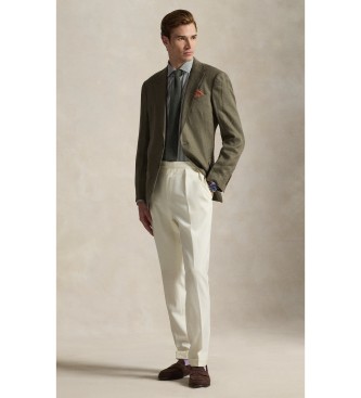 Polo Ralph Lauren Camisa de popelina Custom Fit con rayas gris