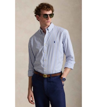 Polo Ralph Lauren Camicia in popeline Custom Fit con strisce blu