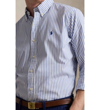 Polo Ralph Lauren Camicia in popeline Custom Fit con strisce blu