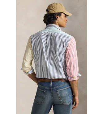 Polo Ralph Lauren Camisa de popelina Custom Fit con rayas multicolor