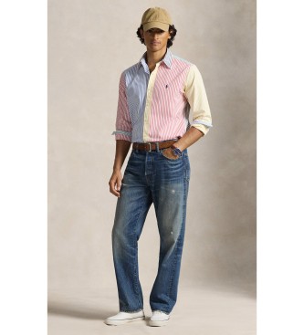 Polo Ralph Lauren Camisa de popelina Custom Fit con rayas multicolor