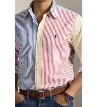 Polo Ralph Lauren Camisa de popelina Custom Fit con rayas multicolor