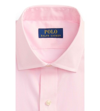 Polo Ralph Lauren Srajca Custom Fit iz poplina z rožnatimi črtami