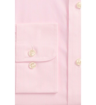 Polo Ralph Lauren Srajca Custom Fit iz poplina z rožnatimi črtami