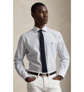 Polo Ralph Lauren Camicia in popeline Custom Fit a righe bianco